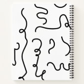 白黒ウィグルラインノートブックデザイン ノートブック (裏面)