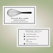 白黒ウィスクベーカリーベイカーベイクショップカフェ 名刺