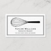 白黒ウィスクベーカリーベイカーベイクショップカフェ 名刺 (正面)