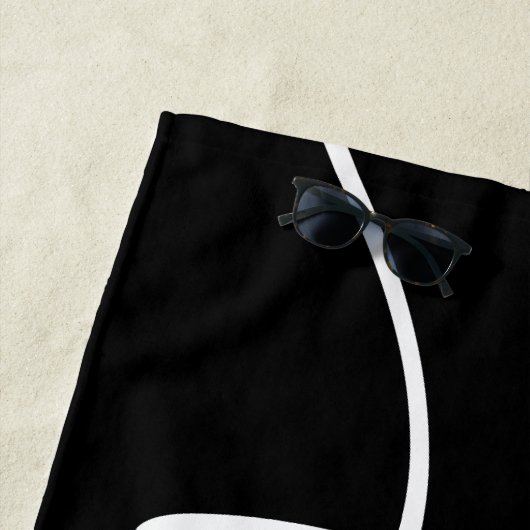 白黒ウィフィービーチタオル、花嫁への贈り物 ビーチタオル (インサイチュ)