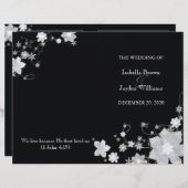 白黒ウィンターウェディングバイフォールドプログラム (正面/裏面)