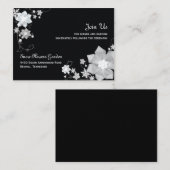 白黒ウィンターウェディング披露宴 エンクロージャーカード (正面/裏面)