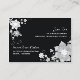 白黒ウィンターウェディング披露宴 エンクロージャーカード