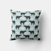 白黒ウィンターフォレストベア クッション (裏面)