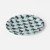 白黒ウィンターフォレストベア ペーパープレート (アングル)