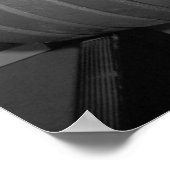 白黒ウェイトリフティングエクササイズジムポスター ポスター (角)