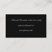 白黒ウェスタンスタイルフローラコーナー 名刺 (裏面)