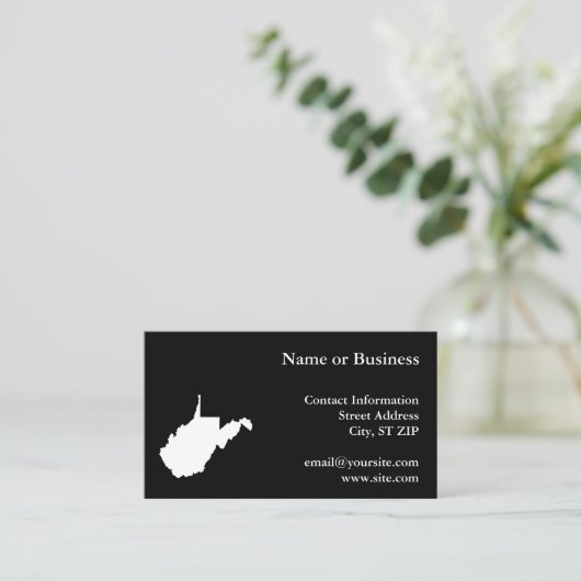 白黒ウェストバージニア州ローカル 名刺 (スタンド正面)