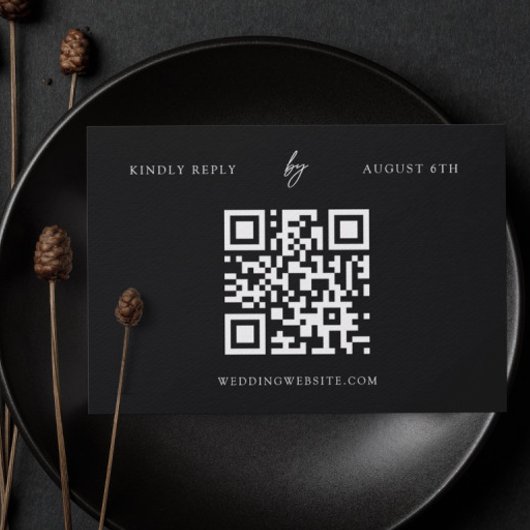 白黒ウェディモダンブWebサ結婚イト 出欠カード