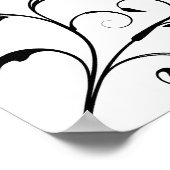 白黒ウェディングレセプションシーティングチャート ポスター (角)