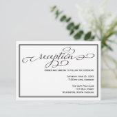 白黒ウェディングレセプション詳細カード エンクロージャーカード (スタンド正面)
