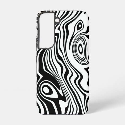 白黒ウェーブサムスンギャラクシーケーズyour Colors Samsung Galaxyケース (裏面)