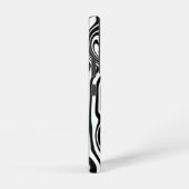 白黒ウェーブサムスンギャラクシーケーズyour Colors Samsung Galaxyケース (右側面)