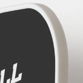 白黒ウエストパームビーチフロリダUSAカスタム ピックルボールラケット (左詳細)