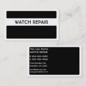 白黒ウォッチ修理名刺 名刺 (正面/裏面)