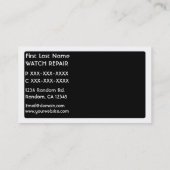 白黒ウォッチ修理名刺 名刺 (裏面)