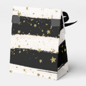 白黒ウォーターストライプカラー金ゴールドグリッター星 フェイバーボックス (裏面サイド)