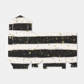 白黒ウォーターストライプカラー金ゴールドグリッター星 フェイバーボックス (折り畳みなし)