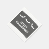 白黒ウォーター色こうもりハロウィーン スタンダードカクテルナプキン (角)