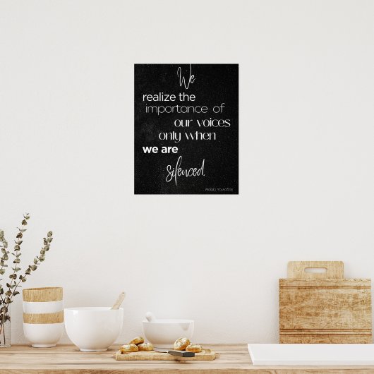 白黒ウォールアート | ウィメンズライツデコール ポスター (キッチン)