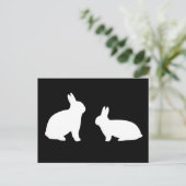 白黒ウサギ用はがき – カスタマイズ可能！ ポストカード (スタンド正面)