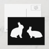白黒ウサギ用はがき – カスタマイズ可能！ ポストカード (正面/裏面)