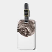 白黒ウサギ ラゲッジタグ (正面縦)