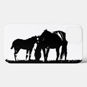 白黒ウズシルエット iPhone 13ケース