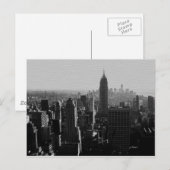 白黒ウッドエフェクトNYC ポストカード (正面/裏面)