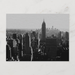 白黒ウッドエフェクトNYC ポストカード