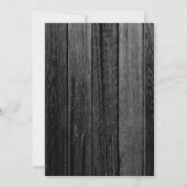 白黒ウッドBBQバースデーパーティー招待状 招待状 (裏面)