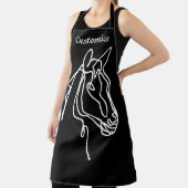 白黒ウマキッチンBBQエプロン エプロン (インサイチュ)