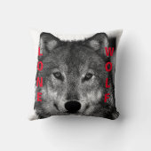 白黒ウルフアイアートワーク クッション (裏面)