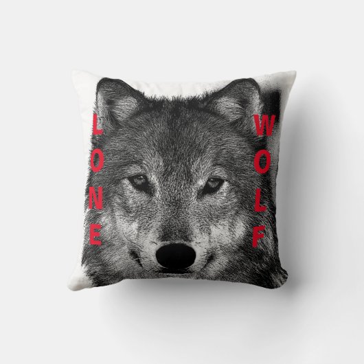 白黒ウルフアイアートワーク クッション (裏面)