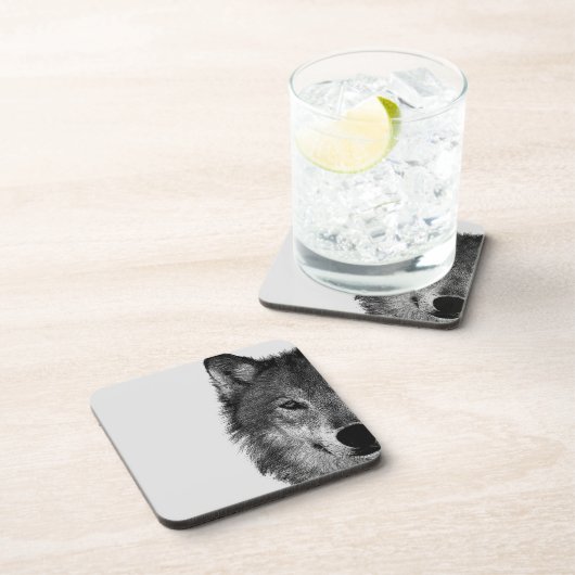 白黒ウルフアイアートワーク コースター (右側)