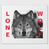 白黒ウルフアイアートワーク ラッピングペーパー (フラット)