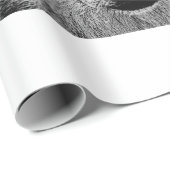 白黒ウルフアイアートワーク ラッピングペーパー (ロールコーナー)