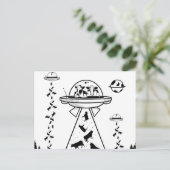 白黒エイリアン奪取 ポストカード (スタンド正面)