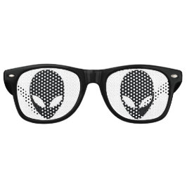 白黒エイリアン頭 レトロサングラス