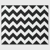 白黒エキストララージシェブロンのラッピング紙 ラッピングペーパー (フラット)