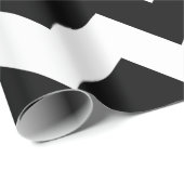 白黒エキストララージシェブロンのラッピング紙 ラッピングペーパー (ロールコーナー)