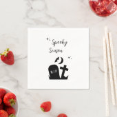 白黒エギー・グレンギー・ハロウィーンナプキン スタンダードカクテルナプキン (インサイチュ)