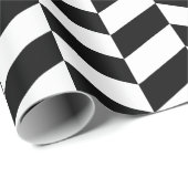 白黒エクストララージヘリンボーン ラッピングペーパー (ロールコーナー)