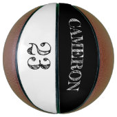 白黒エッチの書名前をカスタムする番号 バスケットボール (縦)