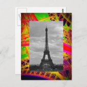 白黒エッフェルオンカラフルエッフェル製鉄所 ポストカード (正面/裏面)