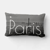 白黒エッフェルタワーパリフランストラベル ランバークッション (裏面)