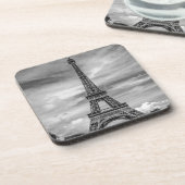 白黒エッフェルタワーパリフランス コースター (左側)