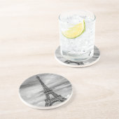 白黒エッフェルタワーパリフランス コースター (側面)