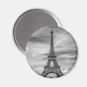白黒エッフェルタワーパリフランス マグネット (正面/裏面)