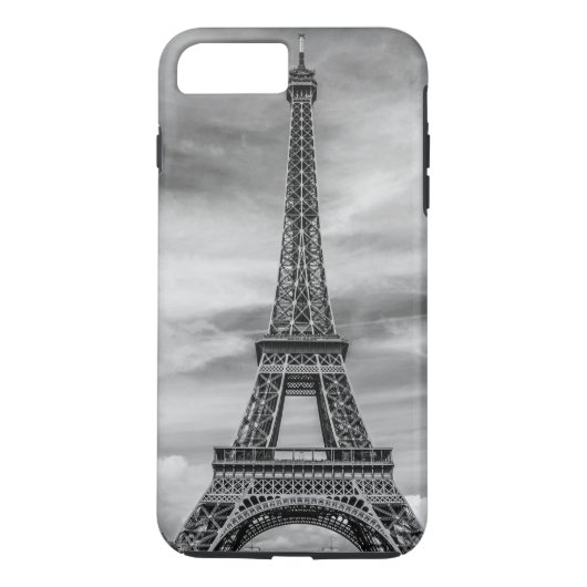 白黒エッフェルタワーパリフランス Case-Mate iPhoneケース (裏面)
